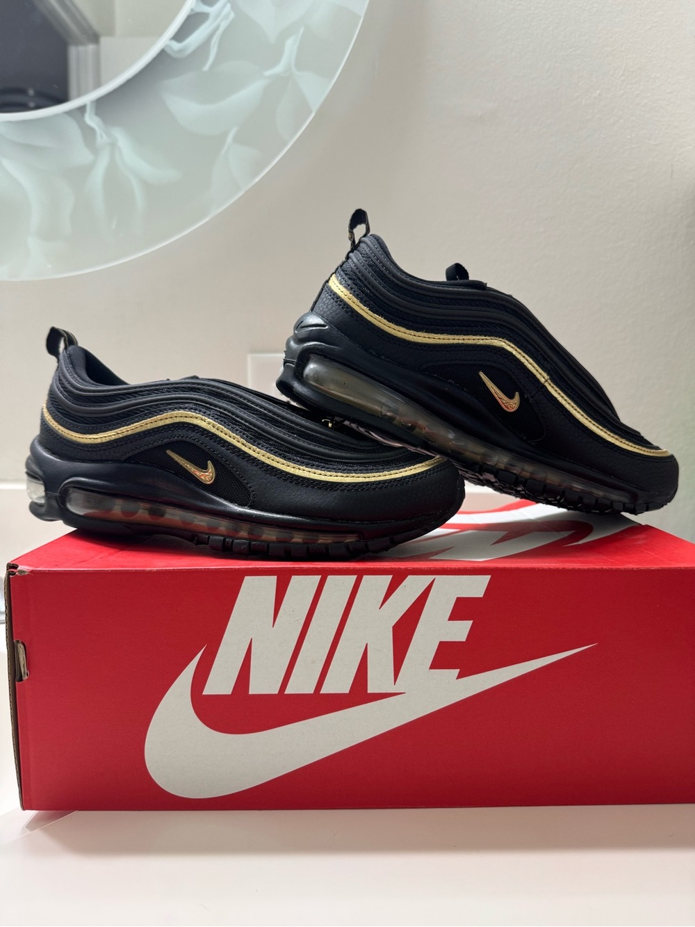 NWT Nike Air Max 97 Black Metallic Gold Men’s 6.5 DC2190-001